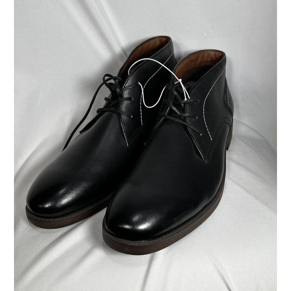 Fairlane Mens Black Shoes Size 12 Derby /Dress/Casual/Work Shoes New Without Box
